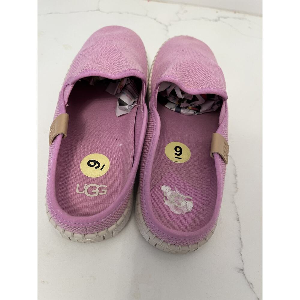 UGG Womens Espadrilles 9 Slip On Back Lavender Shoes Canvas Summer Beach Coastal - Picture 4 of 5